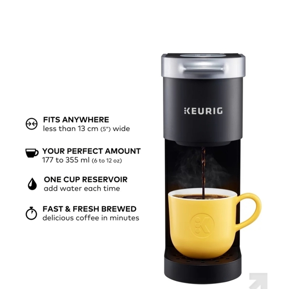 Keurig K-Mini Single Serve Coffee Maker Black Matte Dorm Friendly Office Salon - Picture 3 of 14
